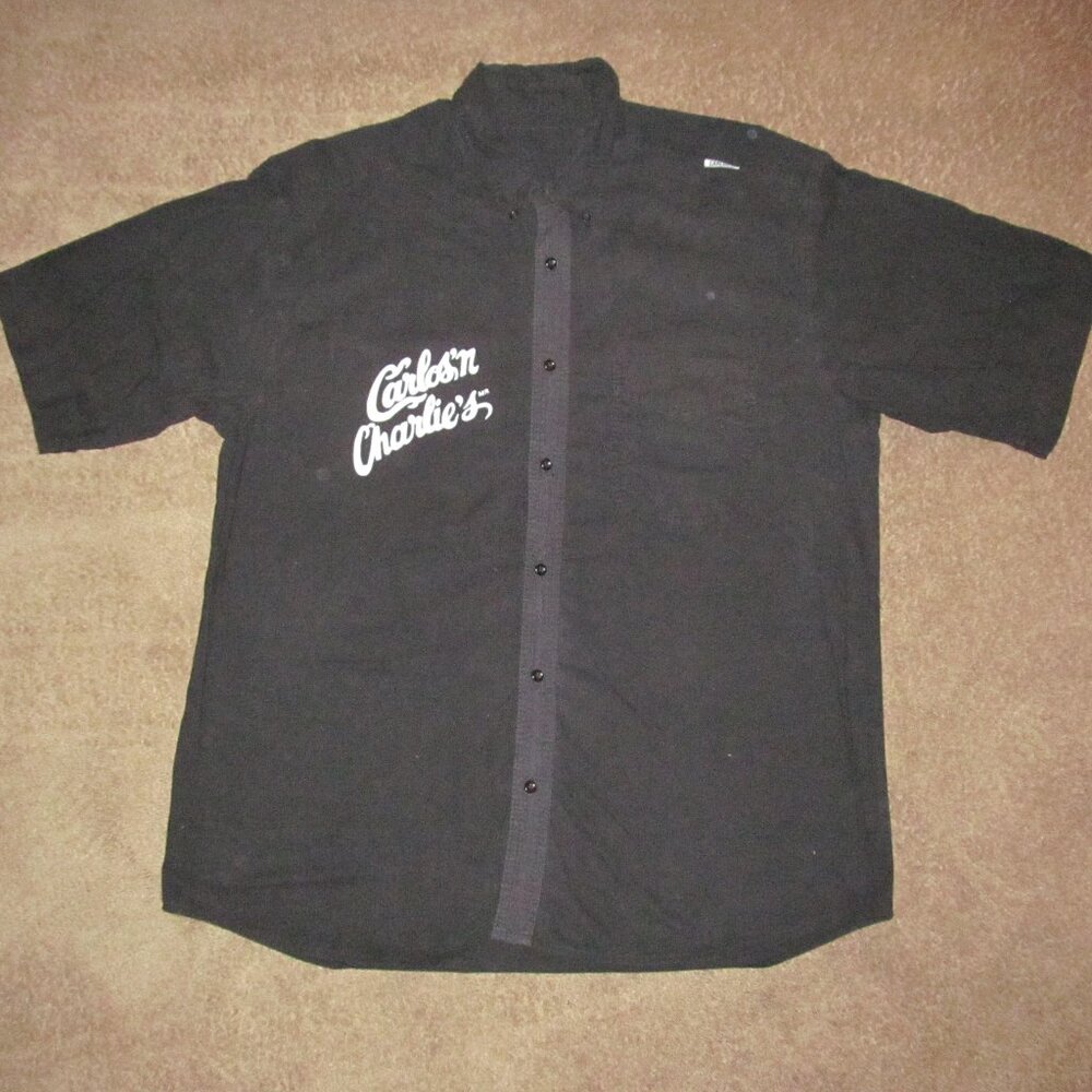 Vintage Carlos'n Charlie's Short Sleeve Button Up Shirt Mexico Men's Size XL